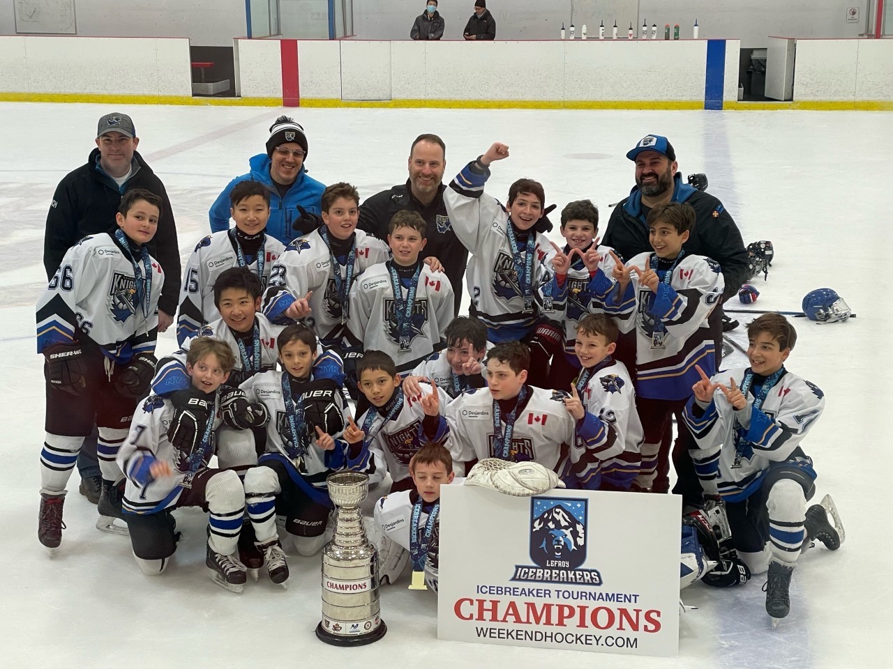 Knights U12 Champions of The 2023 Lefroy Break The Ice Tournament